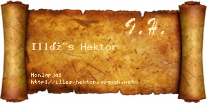 Illés Hektor névjegykártya